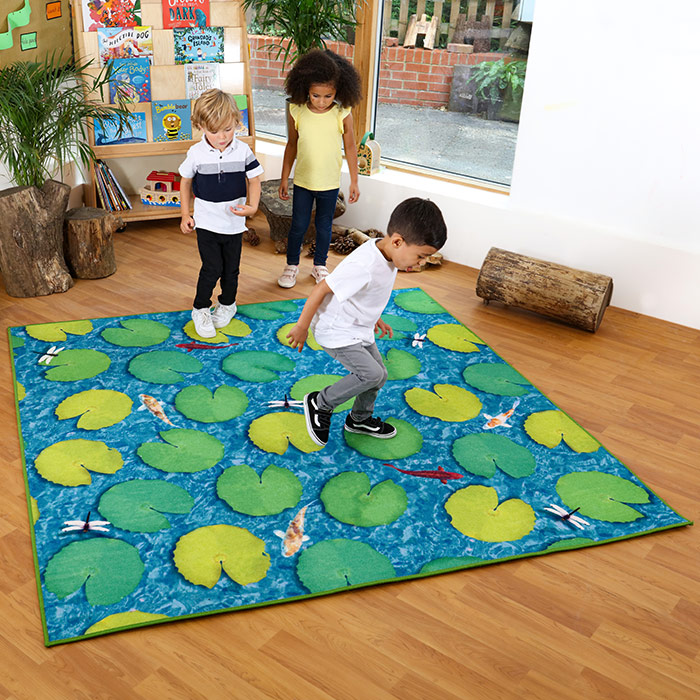 Back To Nature Grass And Lily Pads Double Sided Carpet
