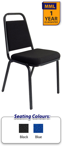 Banquet Black Frame Chair With Fabric Seating
