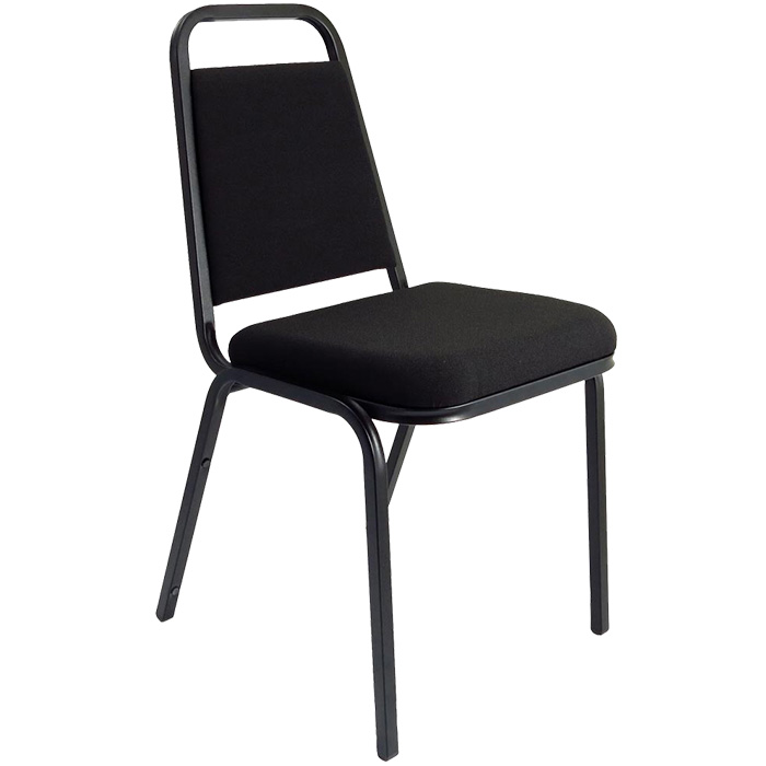 Banquet Black Frame Chair With Fabric Seating