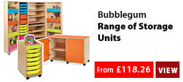 Bubblegum Range of Storage Units