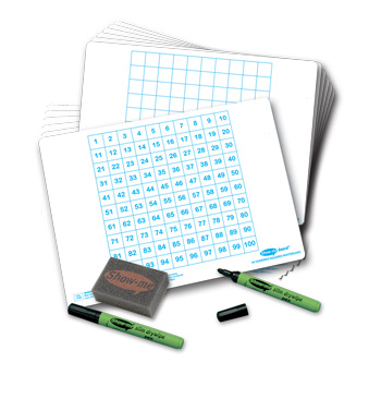 Show-Me Boards With Hundred Square Grid