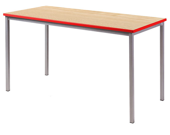 Cast Pu Edged Fully Welded Rectangular Classroom Table with Melamine Top