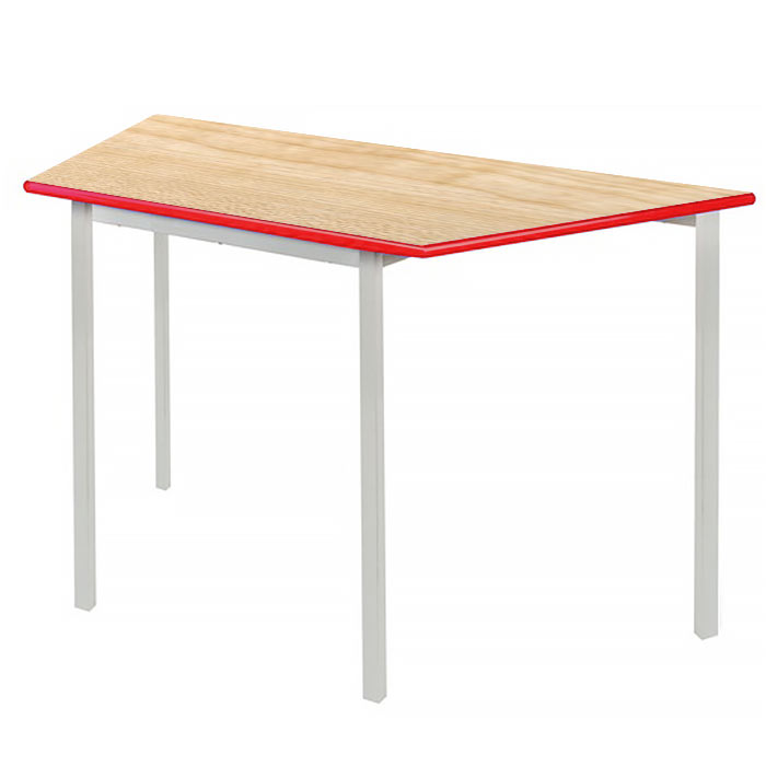 Cast Pu Edged Trapezoidal Classroom Table with Melamine Top