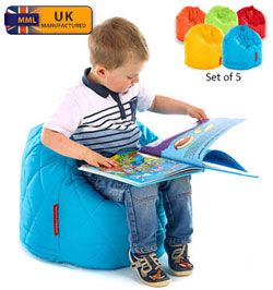 Quilted Toddler Beanbags - Set of 5
