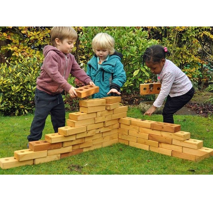 Early Years Lightweight Softwood Building Bricks - Pack of 60 