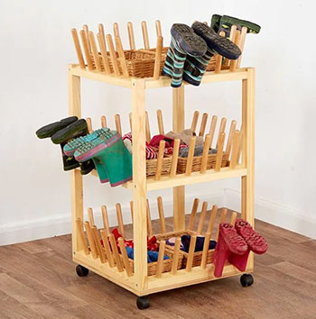 Welly Boot Bar - 3 Shelves 