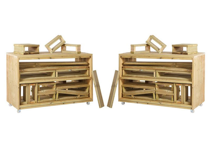 Big Block Trolleys and Blocks Set