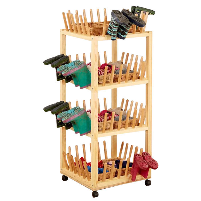 Welly Boot Bar - 4 Shelves