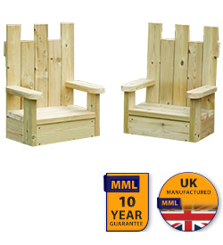 Outdoor Wooden Thrones - Set Of 2