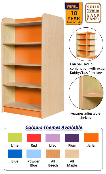 KubbyClass Double Sided Library Bookcase