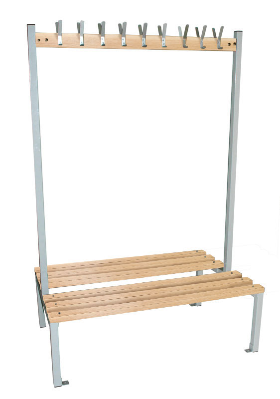 Senior Island Seating - Double Sided Cloakroom Unit With 18 Hooks