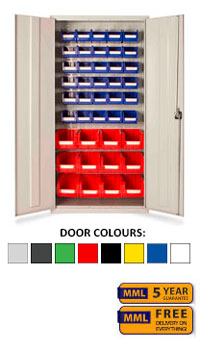 Lockable Small Parts Storage Cupboard - 1830mm wide - Option 1