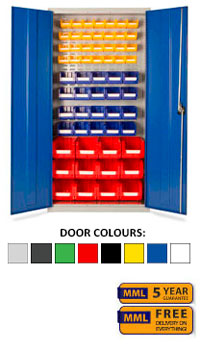 Lockable Small Parts Storage Cupboard - 1830mm wide - Option 2