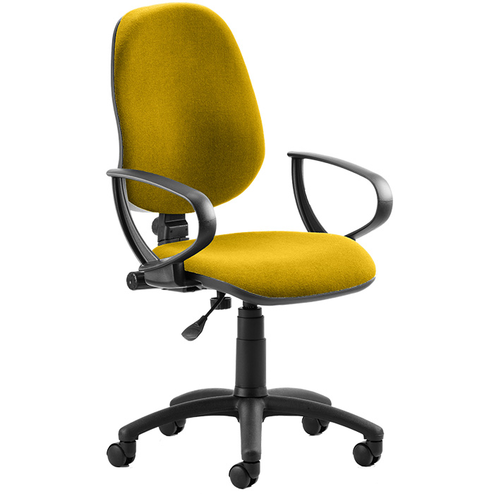 Eclipse 1 Lever Task Operator Chair - Bespoke Colour Chair With Loop Arms