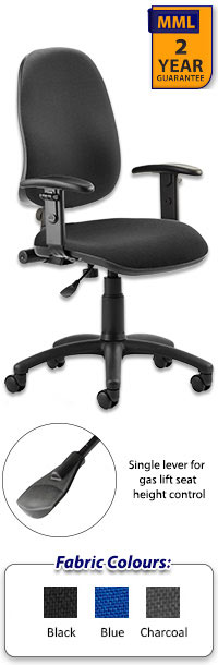 Eclipse 1 Lever Task Operator Chair With Height Adjustable Arms