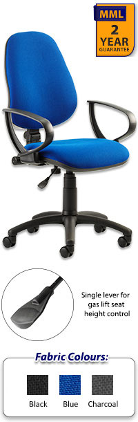 Eclipse 1 Lever Task Operator Chair With Loop Arms