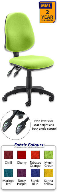 Eclipse 2 Lever Task Operator Chair - Bespoke Colour Chair