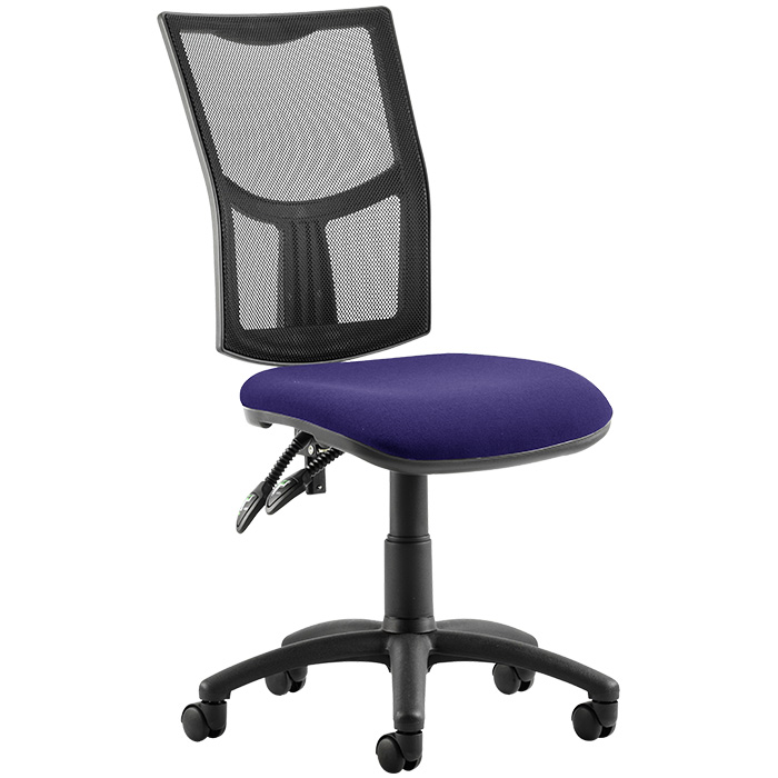 Eclipse 2 Lever Task Operator Chair - Bespoke Colour Seat With Mesh Back