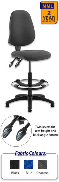 Eclipse 2 Lever Task Operator Chair With Hi-Rise Draughtsman Kit
