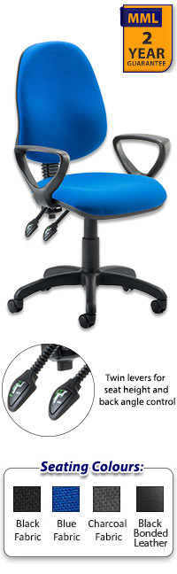 Eclipse 2 Lever Task Operator Chair With Loop Arms