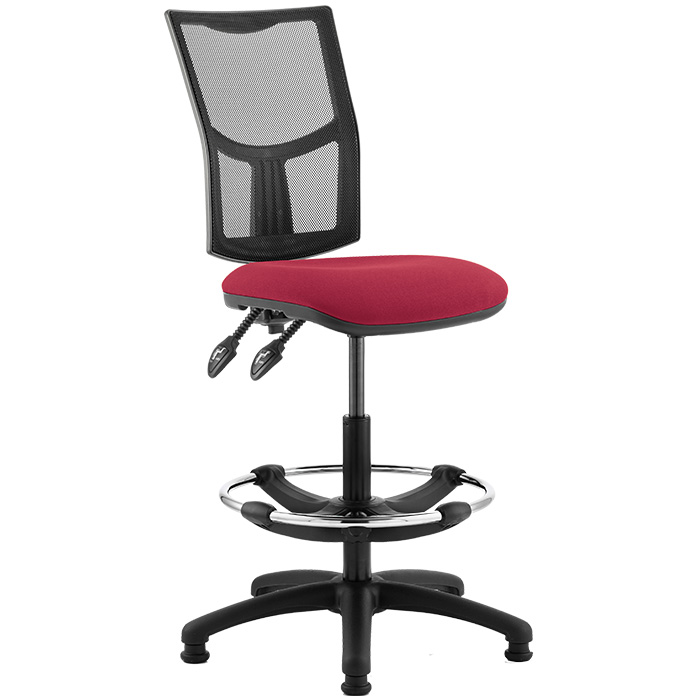 Eclipse 2 Lever Task Operator Chair - Mesh Back With Hi-Rise Draughtsman Kit
