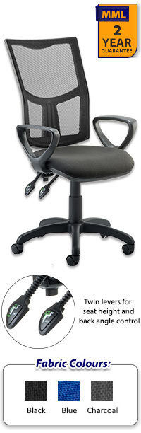 Eclipse 2 Lever Task Operator Chair - Mesh Back With Loop Arms