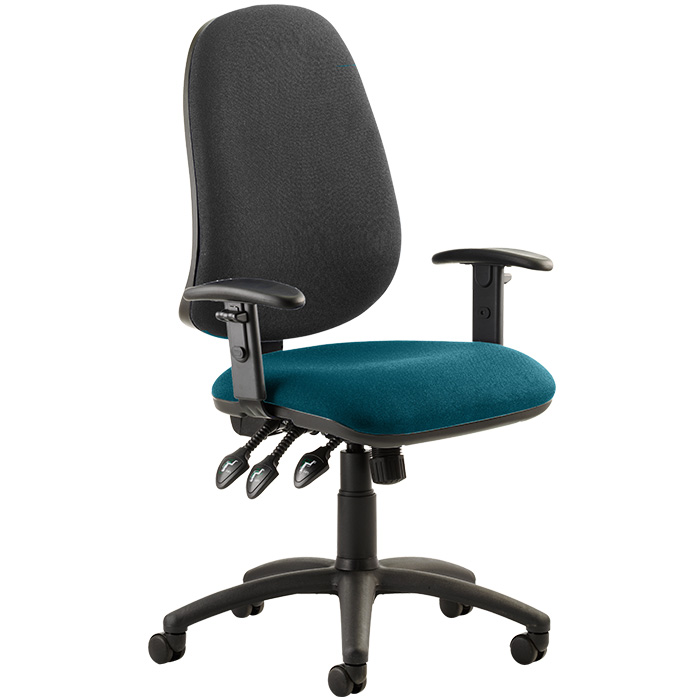 Eclipse XL 3 Lever Task Operator Chair - Bespoke Colour Seat With Height Adjustable Arms