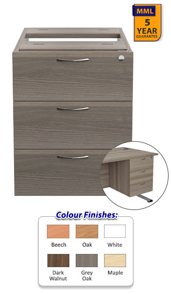 Fixed Pedestal - 3 Drawers