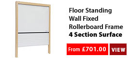Floor Standing Wall Fixed Rollerboard Frame - (4 Section Surface) 