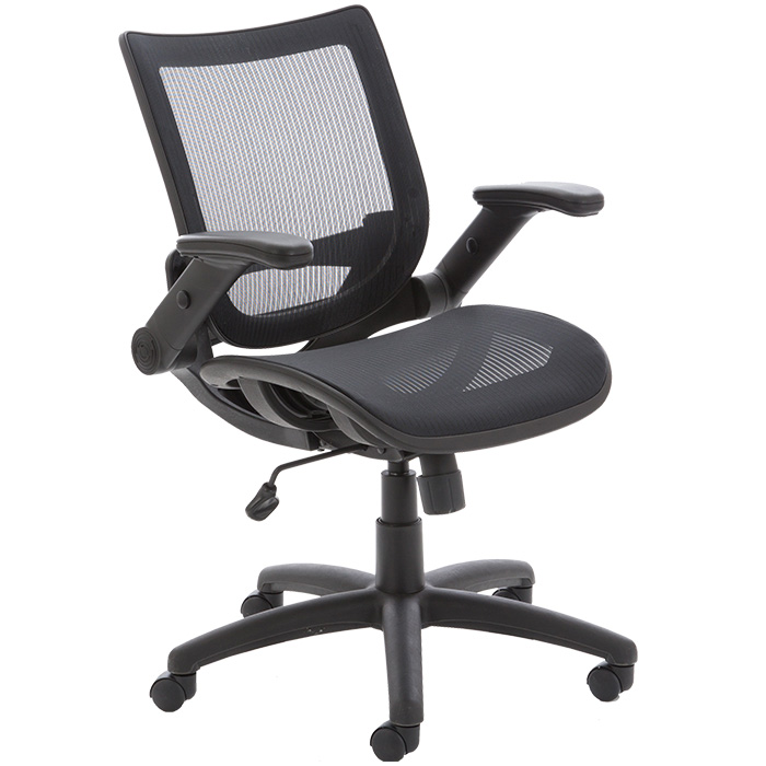 Fuller Task Operator Chair With Mesh Back And Folding Arms