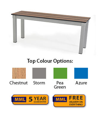 Enviro Compact Bench - Slatted Top L1000 x W300mm
