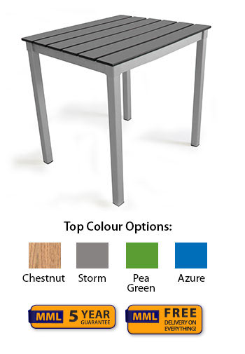 Enviro Compact Table - Slatted Top L600 x W600mm