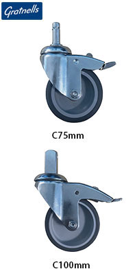 Gratnells Replacement Braked Trolley Wheels (Pack of 4)