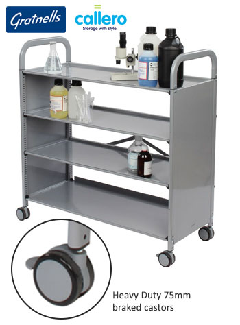 Callero Plus Flat Shelf Unit with 4 Shelves