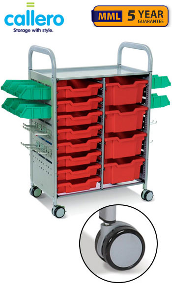 Callero Plus STEAM Activity Double Trolley - with 8 Shallow & 4 Deep Trays