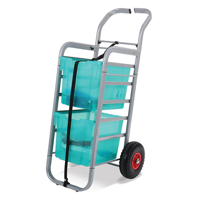 Gratnells Rover Trolley Antimicrobial Set In Silver With 3 Jumbo Trays