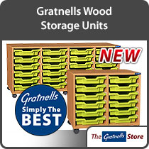 Gratnells Wood Tray Storage Units