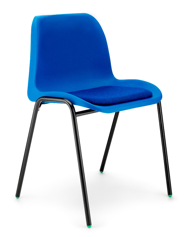 Affinity Polypropylene Chair with Upholstered Seat Pad