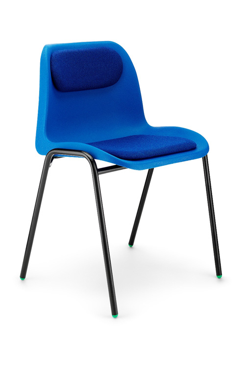 Affinity Polypropylene Chair with Upholstered Seat and Back Pad