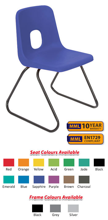 Hille Series-E Chair with Skid Base