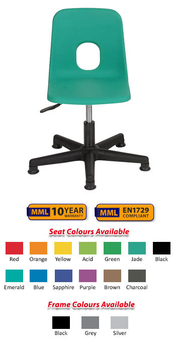 Hille Series-E Primary Height-Adjustable Swivel Chair