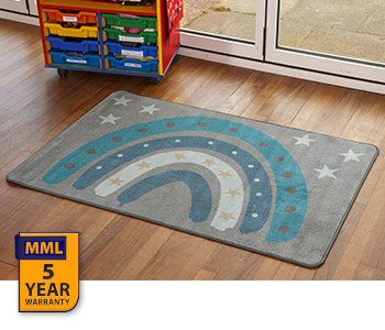 Kinder Rainbow Rug - Teal