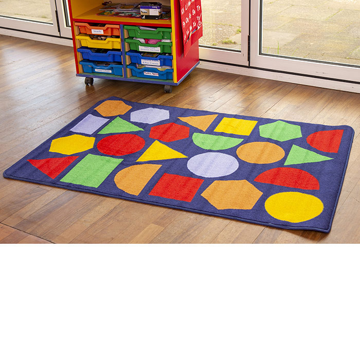 Kinder Primary Colour Geometric Nursery Rug 