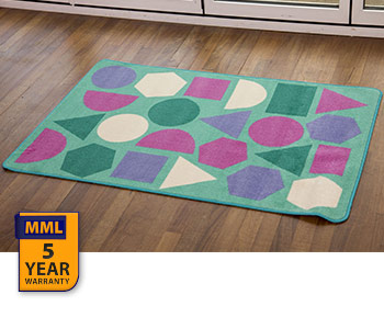 Kinder Pastel Geometric Nursery Rug