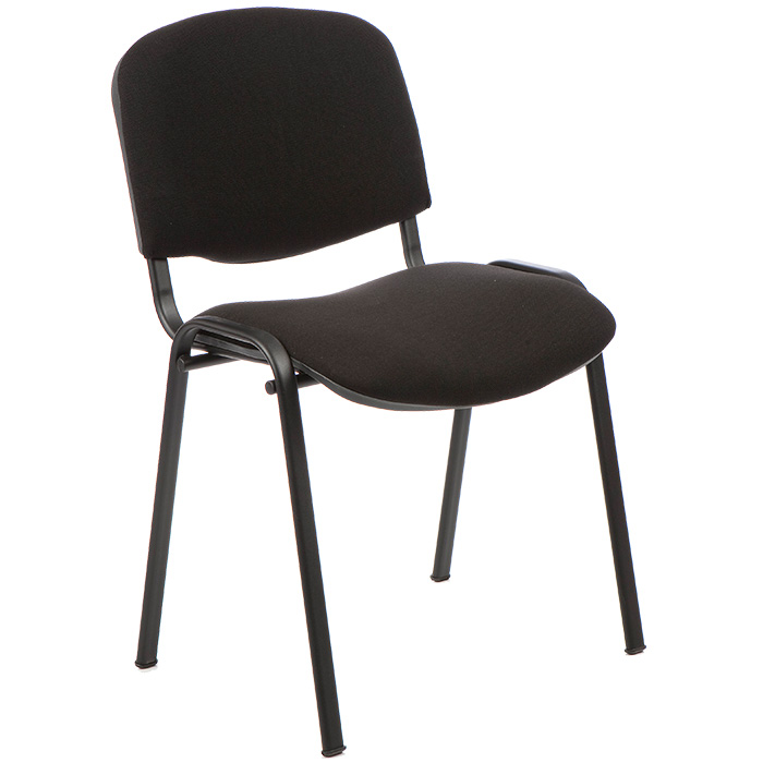 ISO Black Frame Chair With Fabric Seating