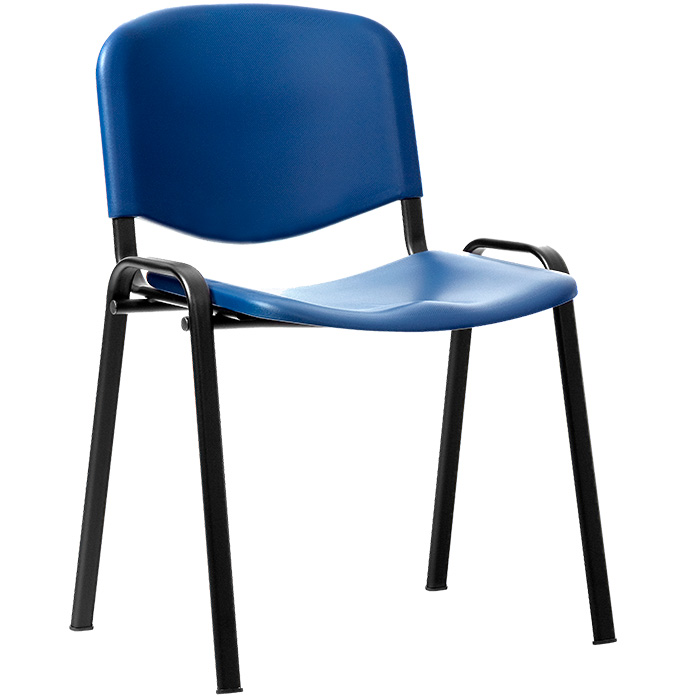 ISO Black Frame Chair With Poly Seating