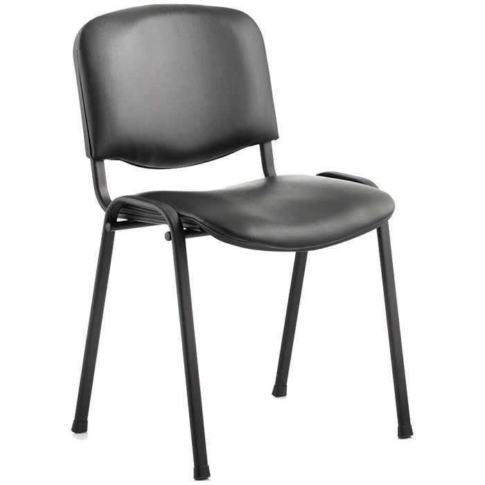 ISO Black Frame Chair With Vinyl Seating
