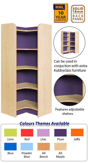 KubbyClass Library Internal Corner Bookcase