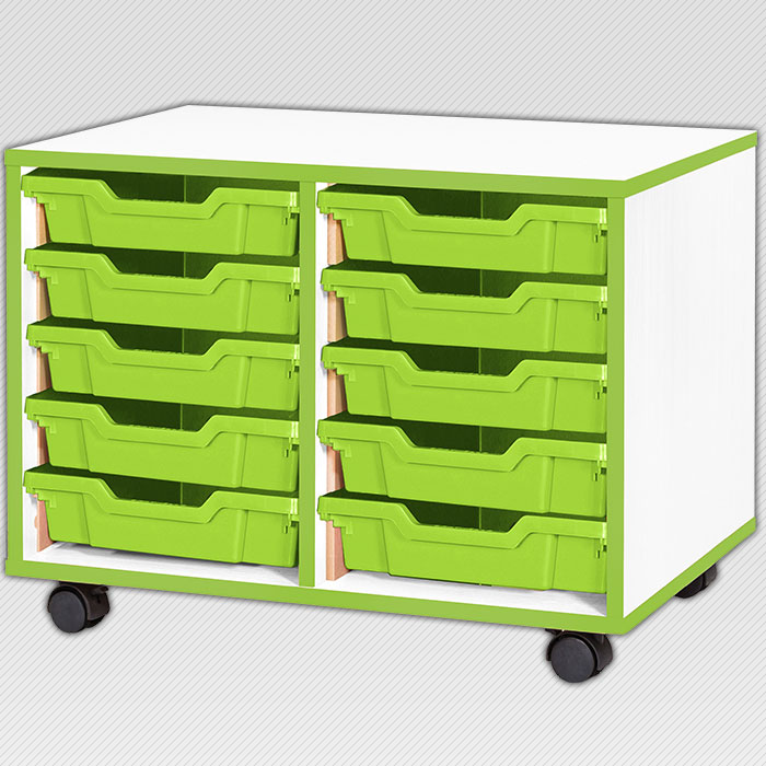 Jaz Storage Range - Double Width Shallow Tray Units