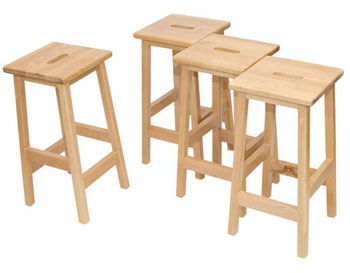 Solid Beech Laboratory Stool (Pack of 4)